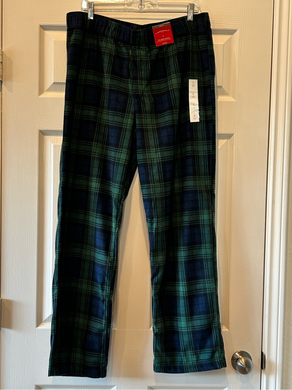 Red & Green Plaid Men’s Pajama Pants Qty 2 Size Large Flannel Feel Wondershop - Picture 6 of 14